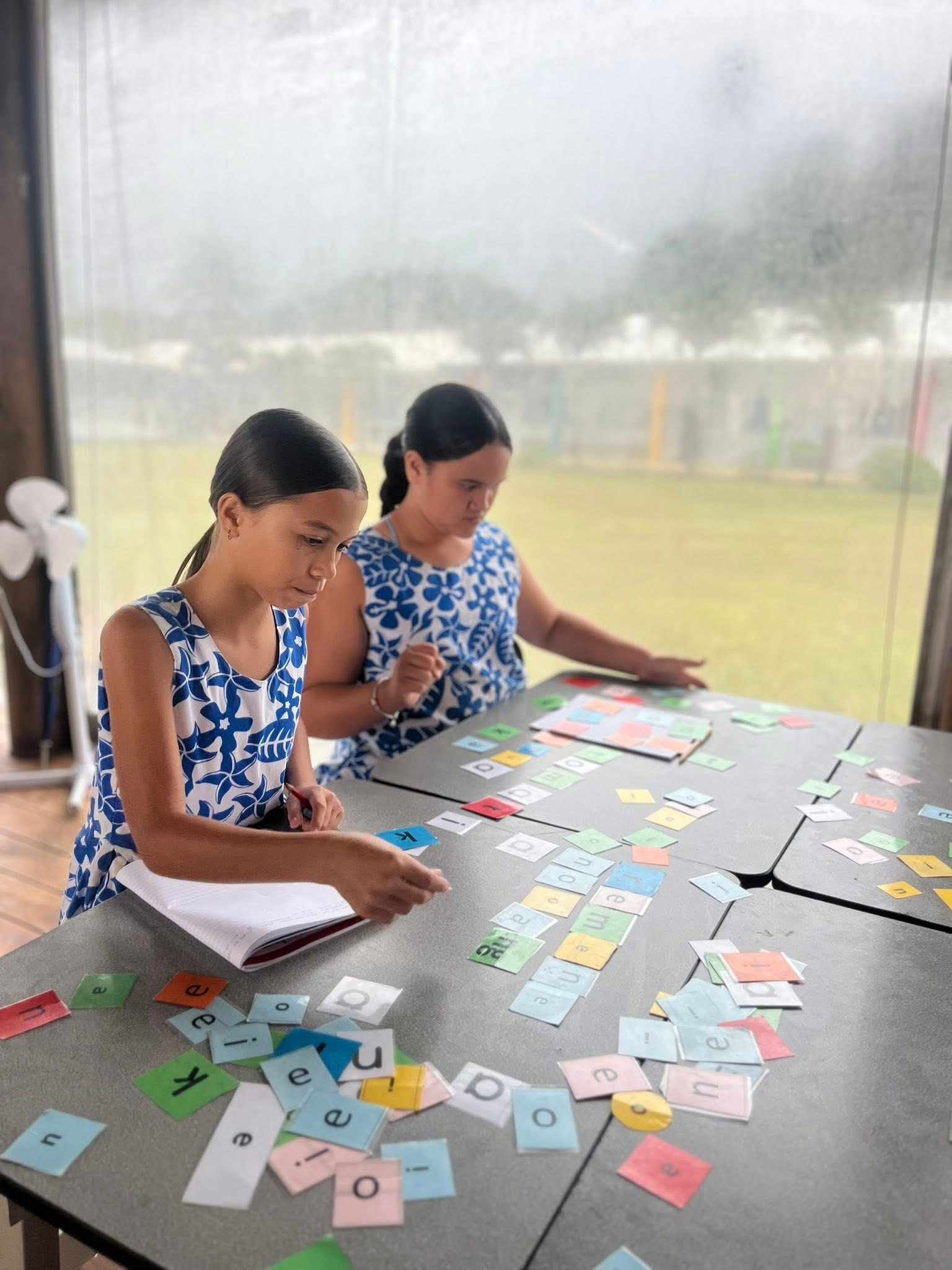 Apii Te Uki Ou students smiling at school